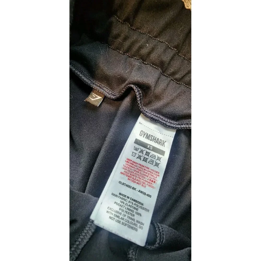 Gymshark X Whitney Summers V2 Black Sweats Ankle Ruching Drawstring XS NEW Joggr